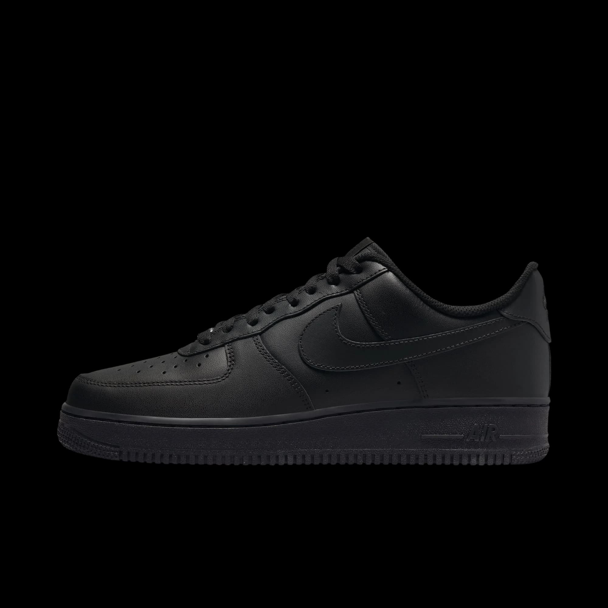 Nike Air Force 1 '07 Triple Black, vista lateral